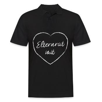 Elternrat mit Herz Elternsprchtag Elternbeirat - Männer Poloshirt - Schwarz - Vorne - Kai (181cm)