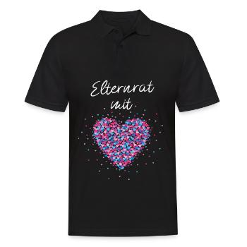 Elternrat mit Herz Elternsprechtag Schule Ehrenamt - Männer Poloshirt - Schwarz - Vorne - Kai (181cm)