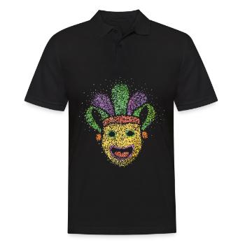 Carnival Confetti Jeck Fastelovend Costume Set - Polo Homme - noir - Devant - Kai (181cm)