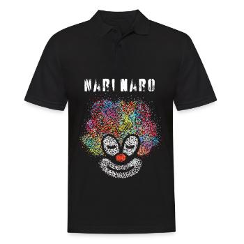 Nari Naro Karneval Fasching Konfetti Clown Narren - Männer Poloshirt - Schwarz - Vorne - Kai (181cm)