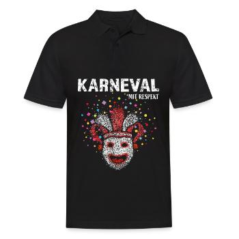 Karneval Fasching Konfetti Narren Kostümersatz - Männer Poloshirt - Schwarz - Vorne - Kai (181cm)