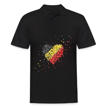 Belgique drapeau Belgique Supporters belges - Polo Homme - noir - Devant - Kai (181cm)