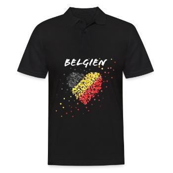 Belgique drapeau Belgique Drapeau Belgique - Polo Homme - noir - Devant - Kai (181cm)