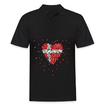 Danemark Drapeau Dane Dane Fan - Polo Homme - noir - Devant - Kai (181cm)