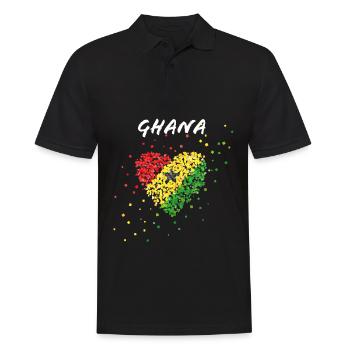 Ghana Afrique GhanaFlag GhanaFlag Ghanese - Polo Homme - noir - Devant - Kai (181cm)