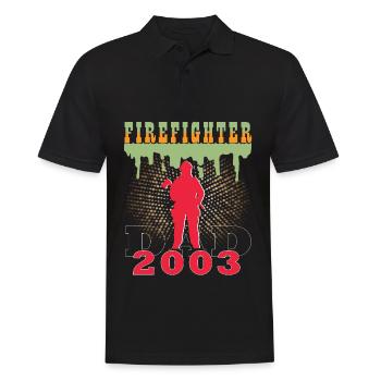 2003 Jahrgang feuerwehrmann Vater Geburtstag - Männer Poloshirt - Schwarz - Vorne - Kai (181cm)