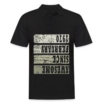 Né en 1970 Février 53e cadeau d’anniversaire - Polo Homme - noir - Devant - Kai (181cm)
