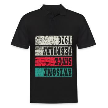 Fantastisch seit 1976 Geburtstag - Männer Poloshirt - Schwarz - Vorne - Kai (181cm)