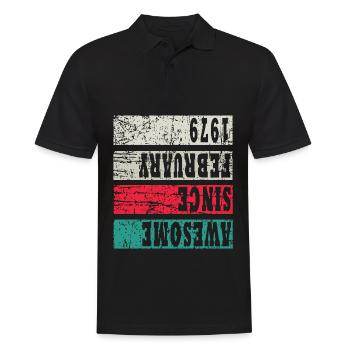 Fantastic since 1979 birthday - Men's Polo Shirt - black - Front - Kai (181cm)