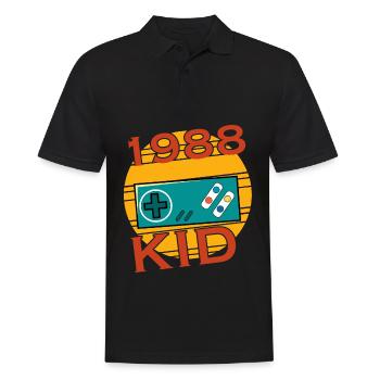 1988 Birthday Awesome since Retro - Men's Polo Shirt - black - Front - Kai (181cm)