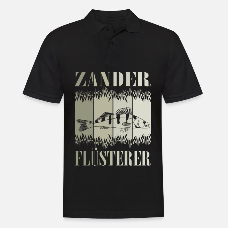 Zander Flüsterer - Männer Poloshirt - Schwarz