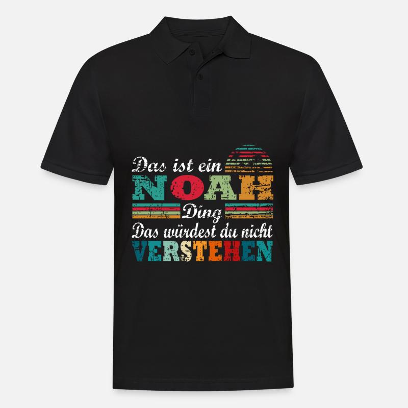 Name Noah - Männer Poloshirt - Schwarz