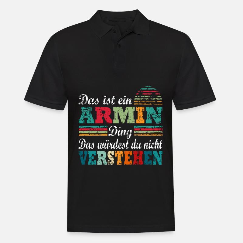 Name Armin ARMIN - Männer Poloshirt - Schwarz