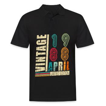 35th birthday - legends were born in April 1988 - Men's Polo Shirt - black - Front - Kai (181cm)