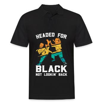 Karate Prinzessin Mädchen Schwarzer Gürtel - Männer Poloshirt - Schwarz - Vorne - Kai (181cm)