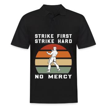 Karate Karatekämpfer Kampfkunst - Männer Poloshirt - Schwarz - Vorne - Kai (181cm)