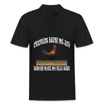 Chickens Farmer Chicken Farmer Chicken - Men's Polo Shirt - black - Front - Kai (181cm)