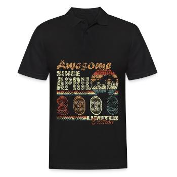 April 2008 Birthday April 2008 Gift - Men's Polo Shirt - black - Front - Kai (181cm)