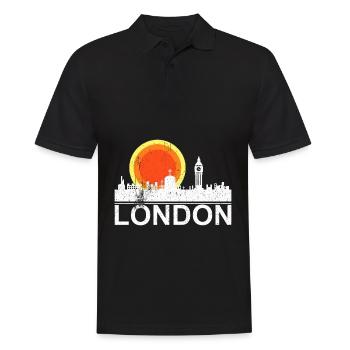London Big Ben Skyline Sunset - Männer Poloshirt - Schwarz - Vorne - Kai (181cm)
