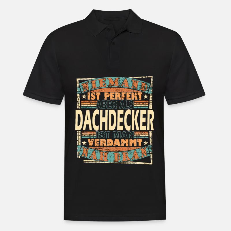Dachdecker Dachdeckerin Dachspengler - Männer Poloshirt - Schwarz