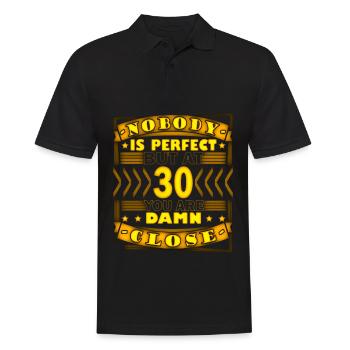 30e anniversaire - 30 ans - Polo Homme - noir - Devant - Kai (181cm)