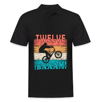 12 Birthday Bmx Bike 12 Years Gift - Men's Polo Shirt - black - Front - Kai (181cm)