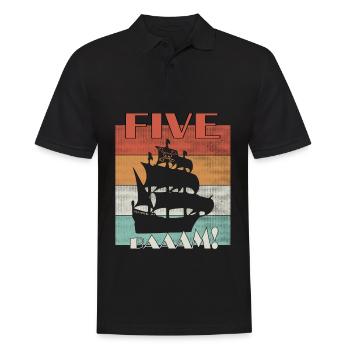Chemise d’anniversaire pirate 5 ans - Polo Homme - noir - Devant - Kai (181cm)