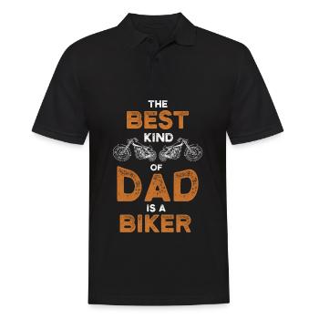 Biker Dad Funny Motorbike Dad Daddy - Men's Polo Shirt - black - Front - Kai (181cm)