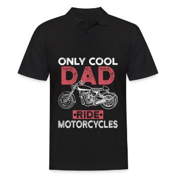 Biker Dad Motorcycle Hobby Gift - Men's Polo Shirt - black - Front - Kai (181cm)