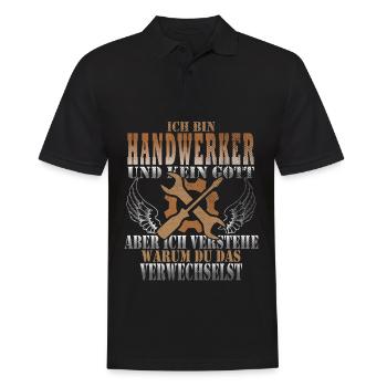 Maurer Handwerker Handwerk Heimwerken Schrauber - Männer Poloshirt - Schwarz - Vorne - Kai (181cm)