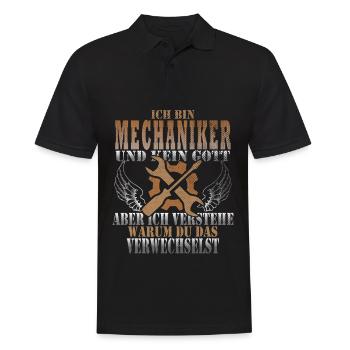 Mechaniker Mechanikerin Mechanik Geschenk - Männer Poloshirt - Schwarz - Vorne - Kai (181cm)