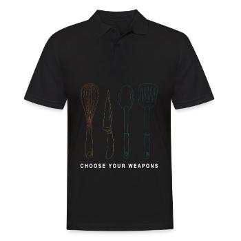 Koch Kochen Spruch Witz - Männer Poloshirt - Schwarz - Vorne - Kai (181cm)