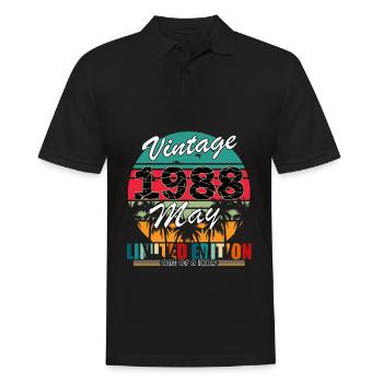 Né mai 1988 Mai 1988 Né en mai - Polo Homme - noir - Devant - Kai (181cm)