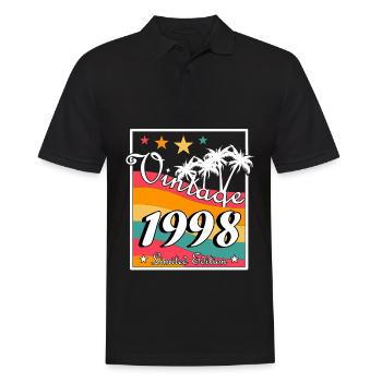 Anniversaire Année de naissance 1998 Millésime Année de naissance 1998 - Polo Homme - noir - Devant - Kai (181cm)