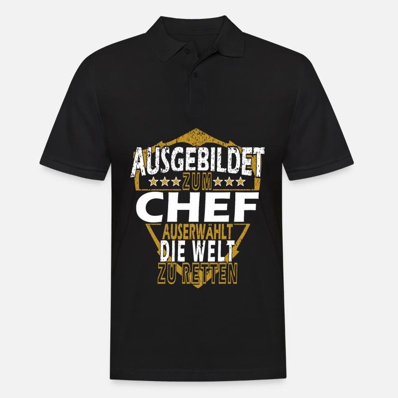 Chef Spruch - Männer Poloshirt - Schwarz