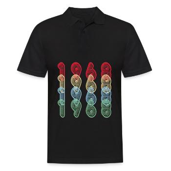 Millésime 1968 Rétro - Polo Homme - noir - Devant - Kai (181cm)