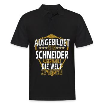 Schneider - Männer Poloshirt - Schwarz - Vorne - Kai (181cm)