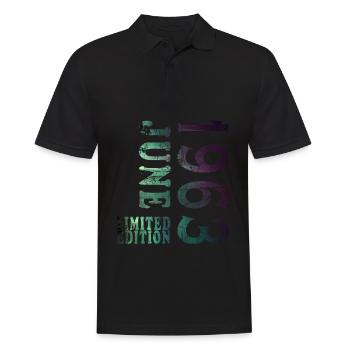 1963 June Limited - Men's Polo Shirt - black - Front - Kai (181cm)