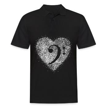 Clef de basse Chanteur basse violoncelle Cours de chant - Polo Homme - noir - Devant - Kai (181cm)