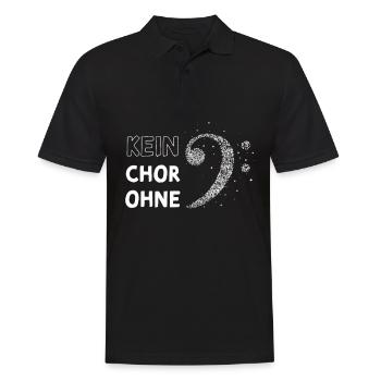 Bassschlüssel Bass Chor Sänger Singen Musik - Männer Poloshirt - Schwarz - Vorne - Kai (181cm)