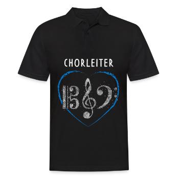 Chorleiter Chor Notenschlüssel Musiker Dirigent - Männer Poloshirt - Schwarz - Vorne - Kai (181cm)