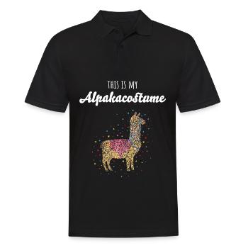 Carnival Carnival Confetti Alpaca Costume Replacement - Men's Polo Shirt - black - Front - Kai (181cm)