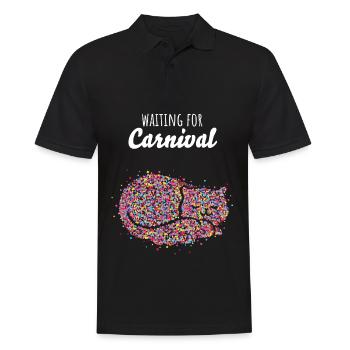 Carnival Carnival Confetti Cat Cat Lover - Men's Polo Shirt - black - Front - Kai (181cm)