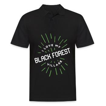 Schwarzwald Schwarzwaldmädel Dorf Landei Landwirte - Männer Poloshirt - Schwarz - Vorne - Kai (181cm)