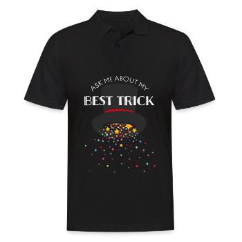 Zauberhut Illusionist Zaubertricks Hobbyzauberer - Männer Poloshirt - Schwarz - Vorne - Kai (181cm)