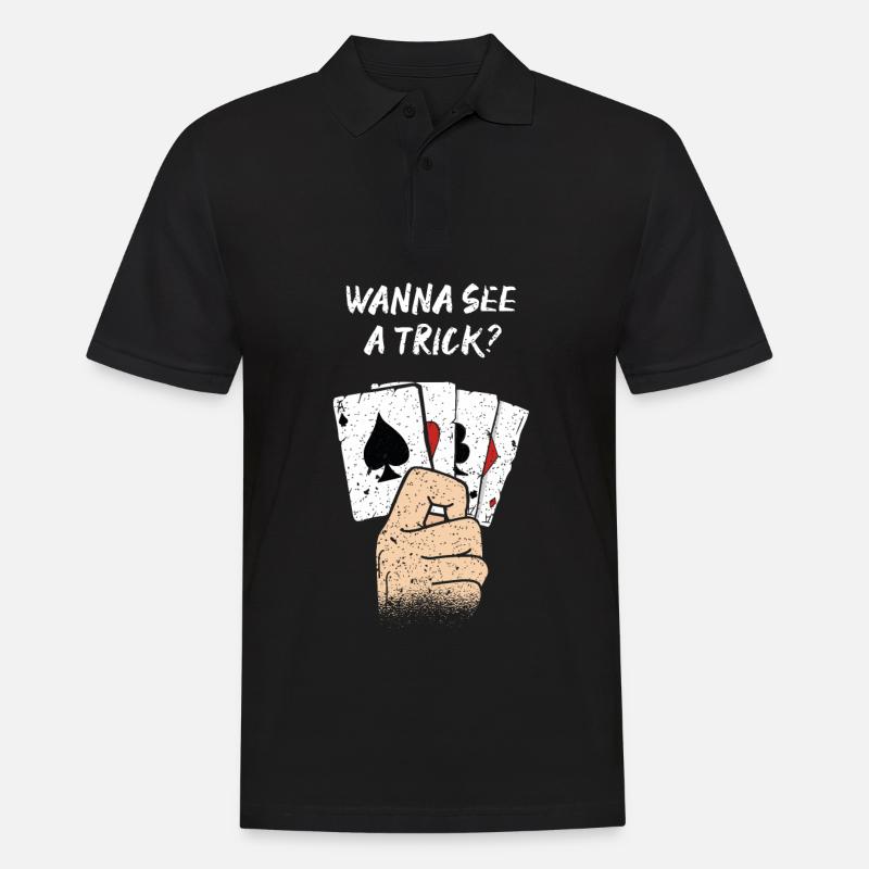 Magic Card Tricks Card Magic Magic Trick Magic Magic Magic T - Men's Polo Shirt - black