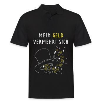 Münztricks Münzmagie Münzen Zauberhut Zaubershow - Männer Poloshirt - Schwarz - Vorne - Kai (181cm)