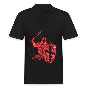 Crusader Knights Templar Crusader Order - Men's Polo Shirt - black - Front - Kai (181cm)