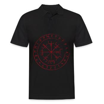 Wikinger Kompass Runen Nordische Mythologie - Männer Poloshirt - Schwarz - Vorne - Kai (181cm)