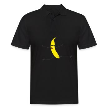 Banana Split Banana Fruits Alimentation saine - Polo Homme - noir - Devant - Kai (181cm)